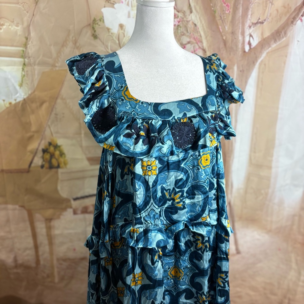 NEW Mi Golondrina Araceli Azules Azuelejos SPECIALTY LONG DRESS - Picture 10 of 16